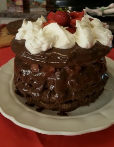 Amazing Chocolate Strawberry Ganache Cake