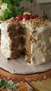 Mother's Day Cake - Beautiful Banana Cake w/Candied Walnuts